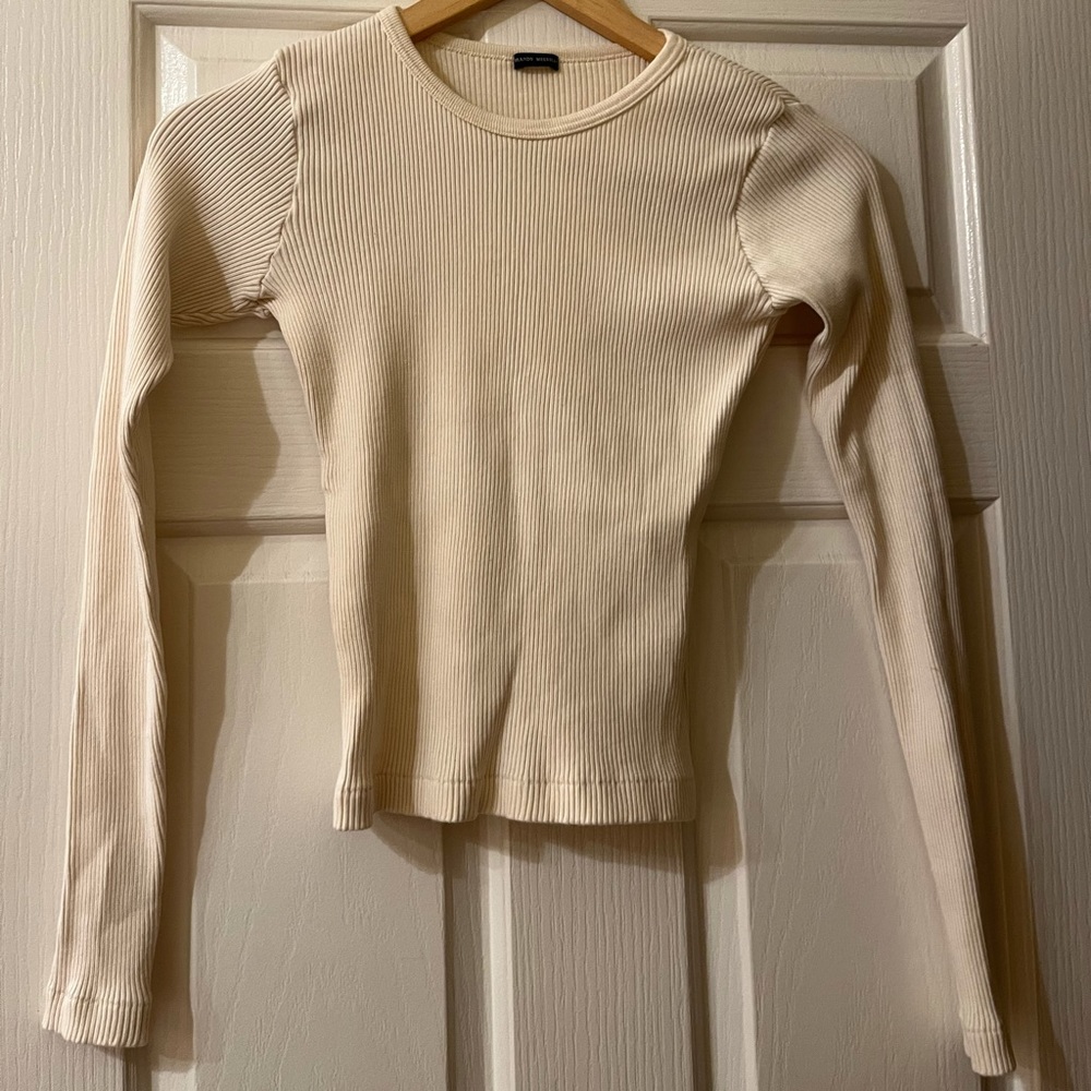 BRANDY MELVILLE Fitted cream sweater